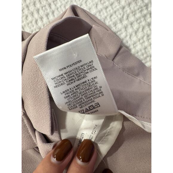 Express Casual Dress Pants Dusty Pink Nude Beige High Rise Office 00P Petite - Picture 5 of 8